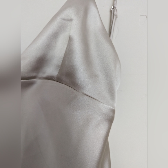 ZARA SATIN SLIP DRESS CHAMPAGNE MINK M NWT - Picture 4 of 5